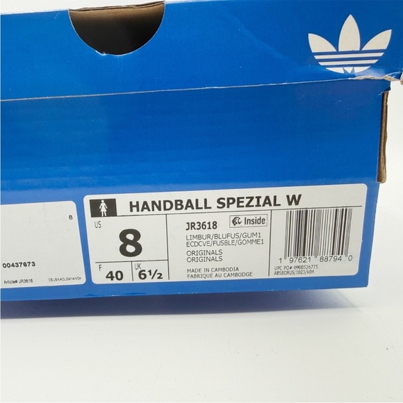Adidas Handball Spezial W Sneakers Size 8 Womens Lime Green/Blue JR3618 - Picture 7 of 7